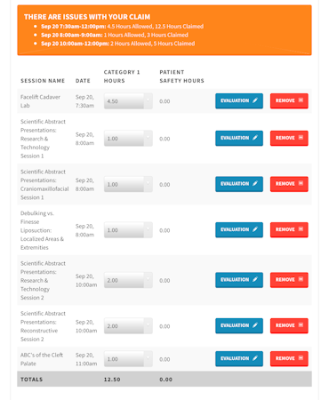 Annual Meeting Education Credit Claim Site